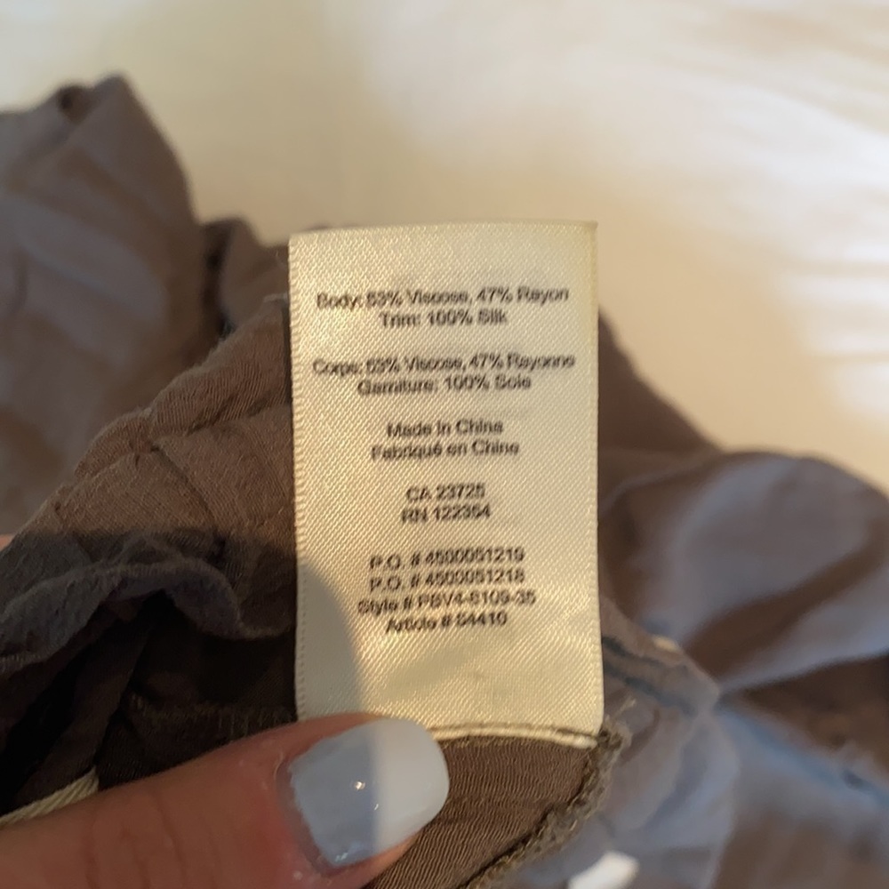 Aritzia Wilfrid Allant Pant in Light Brown Flowwy Pant Tailored Pant - Picture 16 of 16